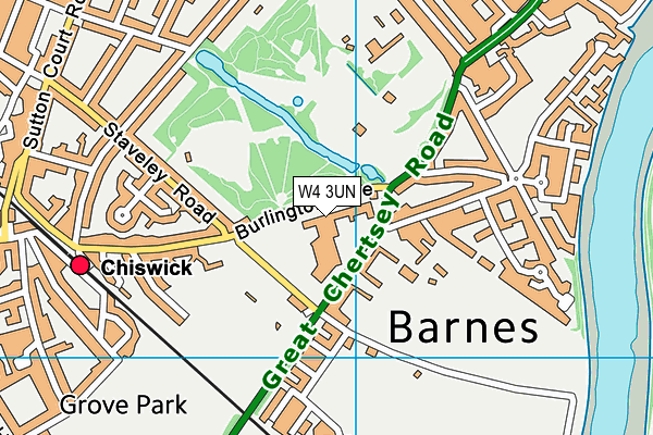 W4 3UN map - OS VectorMap District (Ordnance Survey) W4 3UN map - OS VectorMap District (Ordnance Survey)