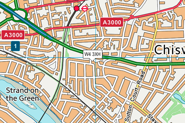 W4 3XH map - OS VectorMap District (Ordnance Survey) W4 3XH map - OS VectorMap District (Ordnance Survey)