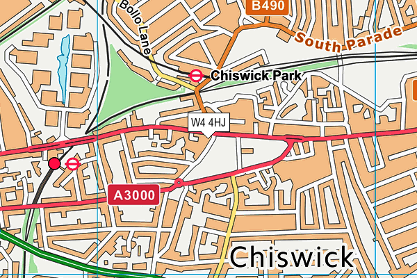 W4 4HJ map - OS VectorMap District (Ordnance Survey) W4 4HJ map - OS VectorMap District (Ordnance Survey)