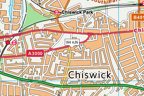 W4 4JN map - OS VectorMap District (Ordnance Survey) W4 4JN map - OS VectorMap District (Ordnance Survey)