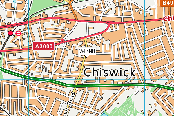 W4 4NH map - OS VectorMap District (Ordnance Survey) W4 4NH map - OS VectorMap District (Ordnance Survey)