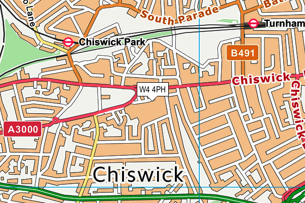 W4 4PH map - OS VectorMap District (Ordnance Survey) W4 4PH map - OS VectorMap District (Ordnance Survey)
