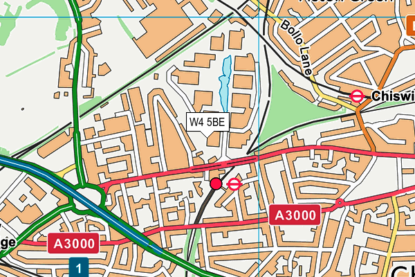 W4 5BE map - OS VectorMap District (Ordnance Survey) W4 5BE map - OS VectorMap District (Ordnance Survey)