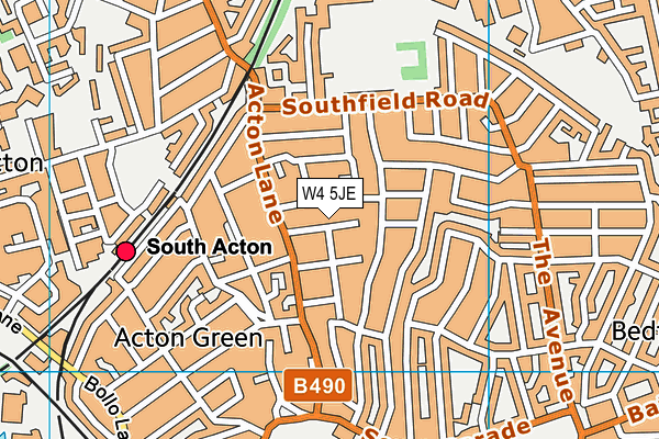 W4 5JE map - OS VectorMap District (Ordnance Survey) W4 5JE map - OS VectorMap District (Ordnance Survey)