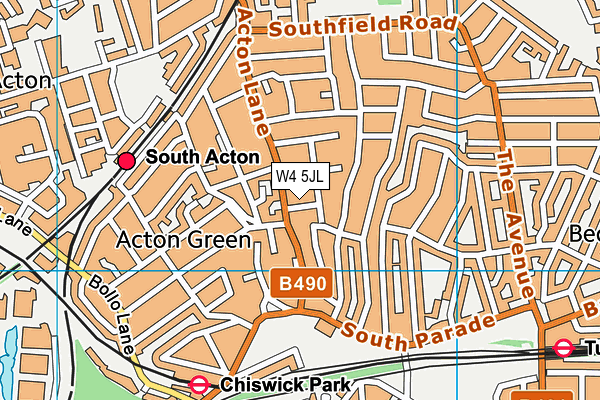 W4 5JL map - OS VectorMap District (Ordnance Survey) W4 5JL map - OS VectorMap District (Ordnance Survey)