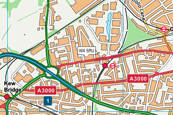 W4 5RU map - OS VectorMap District (Ordnance Survey) W4 5RU map - OS VectorMap District (Ordnance Survey)