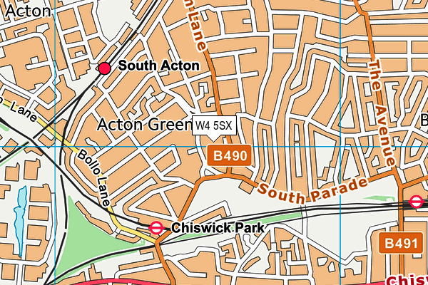 W4 5SX map - OS VectorMap District (Ordnance Survey) W4 5SX map - OS VectorMap District (Ordnance Survey)