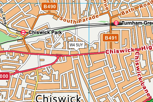 W4 5UY map - OS VectorMap District (Ordnance Survey) W4 5UY map - OS VectorMap District (Ordnance Survey)