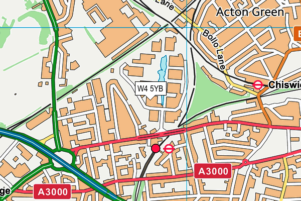 W4 5YB map - OS VectorMap District (Ordnance Survey) W4 5YB map - OS VectorMap District (Ordnance Survey)