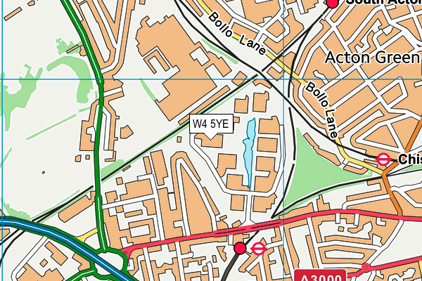 W4 5YE map - OS VectorMap District (Ordnance Survey) W4 5YE map - OS VectorMap District (Ordnance Survey)