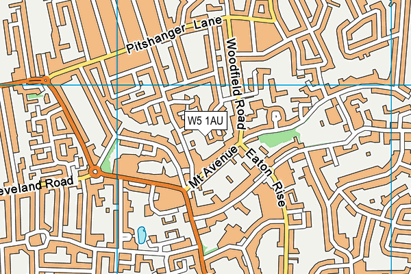 W5 1AU map - OS VectorMap District (Ordnance Survey) W5 1AU map - OS VectorMap District (Ordnance Survey)