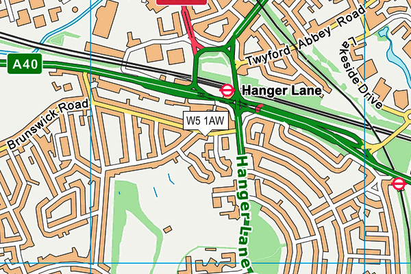W5 1AW map - OS VectorMap District (Ordnance Survey) W5 1AW map - OS VectorMap District (Ordnance Survey)