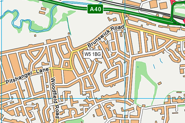 W5 1BG map - OS VectorMap District (Ordnance Survey) W5 1BG map - OS VectorMap District (Ordnance Survey)