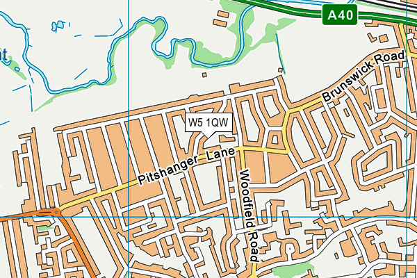 W5 1QW map - OS VectorMap District (Ordnance Survey) W5 1QW map - OS VectorMap District (Ordnance Survey)