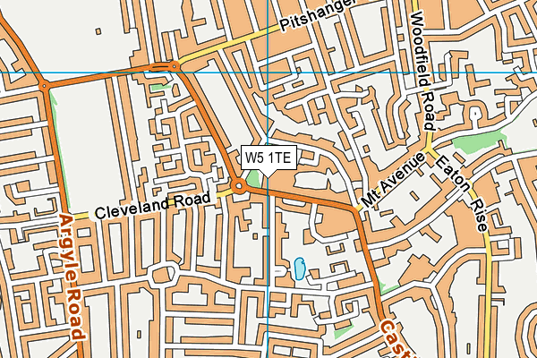 W5 1TE map - OS VectorMap District (Ordnance Survey) W5 1TE map - OS VectorMap District (Ordnance Survey)