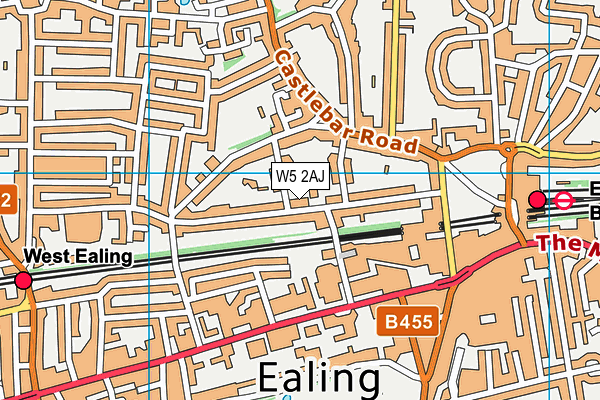 W5 2AJ map - OS VectorMap District (Ordnance Survey) W5 2AJ map - OS VectorMap District (Ordnance Survey)