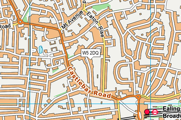 W5 2DQ map - OS VectorMap District (Ordnance Survey)