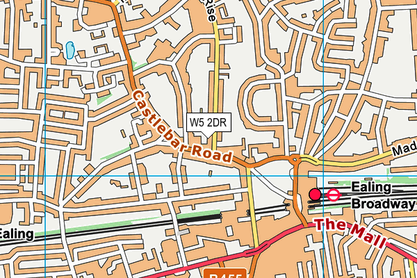 W5 2DR map - OS VectorMap District (Ordnance Survey) W5 2DR map - OS VectorMap District (Ordnance Survey)