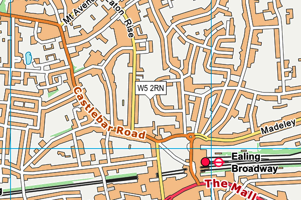 W5 2RN map - OS VectorMap District (Ordnance Survey)