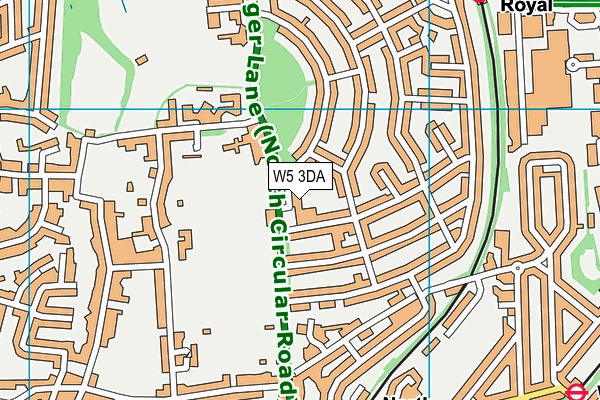 W5 3DA map - OS VectorMap District (Ordnance Survey) W5 3DA map - OS VectorMap District (Ordnance Survey)