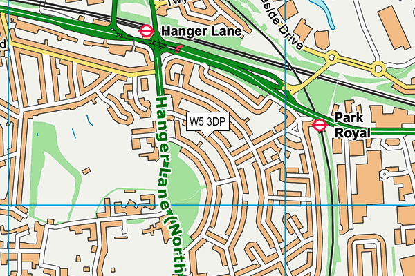 W5 3DP map - OS VectorMap District (Ordnance Survey)