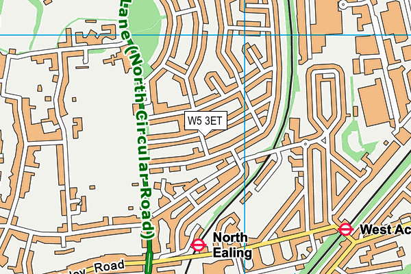 W5 3ET map - OS VectorMap District (Ordnance Survey) W5 3ET map - OS VectorMap District (Ordnance Survey)