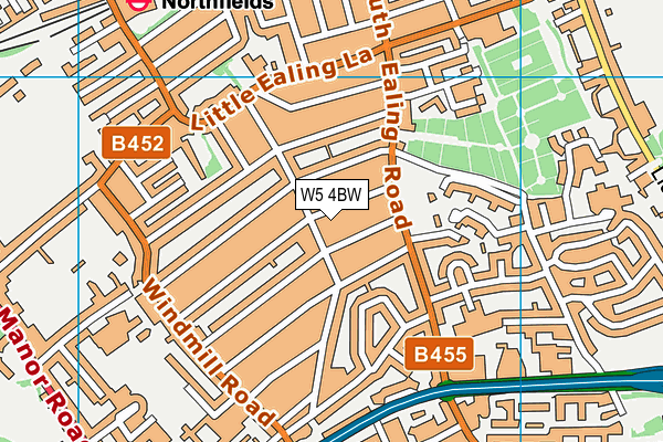 W5 4BW map - OS VectorMap District (Ordnance Survey) W5 4BW map - OS VectorMap District (Ordnance Survey)
