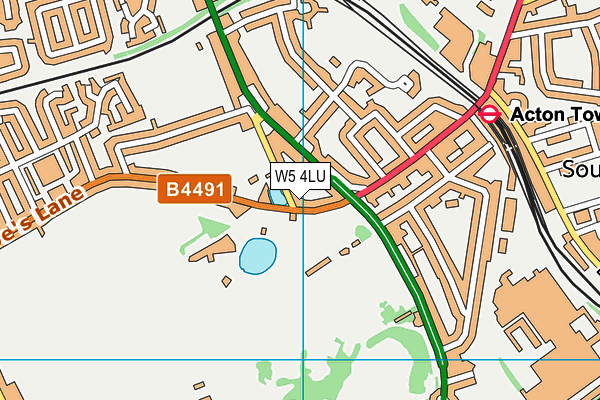 W5 4LU map - OS VectorMap District (Ordnance Survey) W5 4LU map - OS VectorMap District (Ordnance Survey)