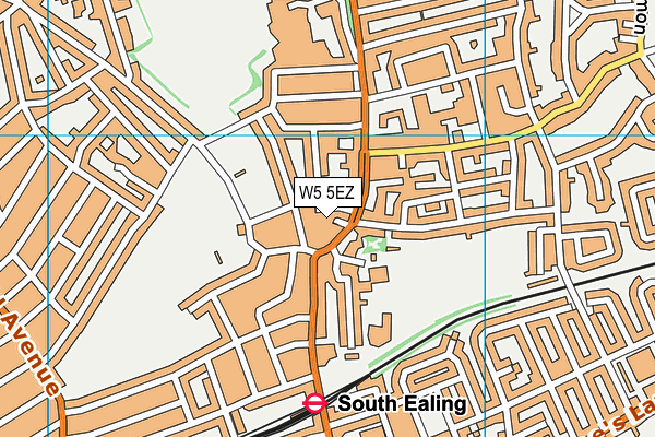 W5 5EZ map - OS VectorMap District (Ordnance Survey) W5 5EZ map - OS VectorMap District (Ordnance Survey)