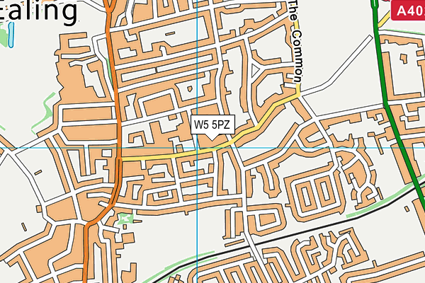 W5 5PZ map - OS VectorMap District (Ordnance Survey) W5 5PZ map - OS VectorMap District (Ordnance Survey)