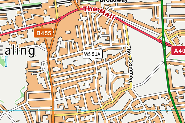 W5 5UA map - OS VectorMap District (Ordnance Survey) W5 5UA map - OS VectorMap District (Ordnance Survey)