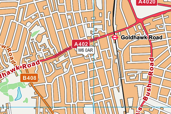 W6 0AR map - OS VectorMap District (Ordnance Survey) W6 0AR map - OS VectorMap District (Ordnance Survey)