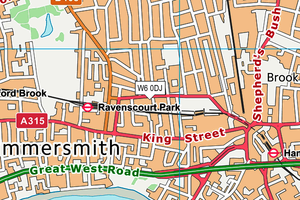 W6 0DJ map - OS VectorMap District (Ordnance Survey) W6 0DJ map - OS VectorMap District (Ordnance Survey)