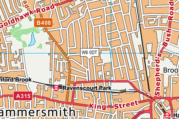 W6 0DT map - OS VectorMap District (Ordnance Survey) W6 0DT map - OS VectorMap District (Ordnance Survey)