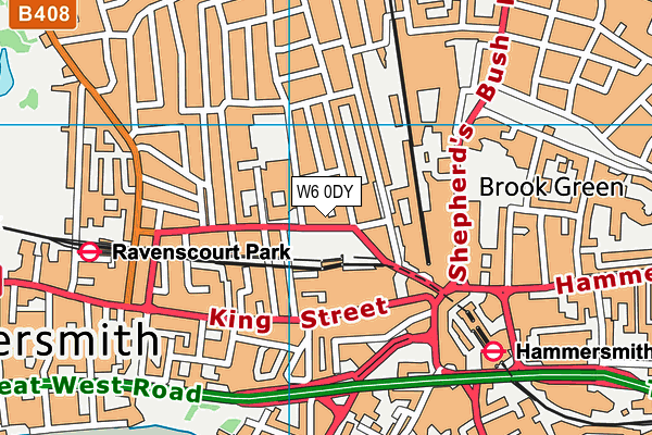 W6 0DY map - OS VectorMap District (Ordnance Survey) W6 0DY map - OS VectorMap District (Ordnance Survey)