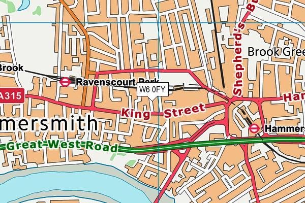 W6 0FY map - OS VectorMap District (Ordnance Survey) W6 0FY map - OS VectorMap District (Ordnance Survey)