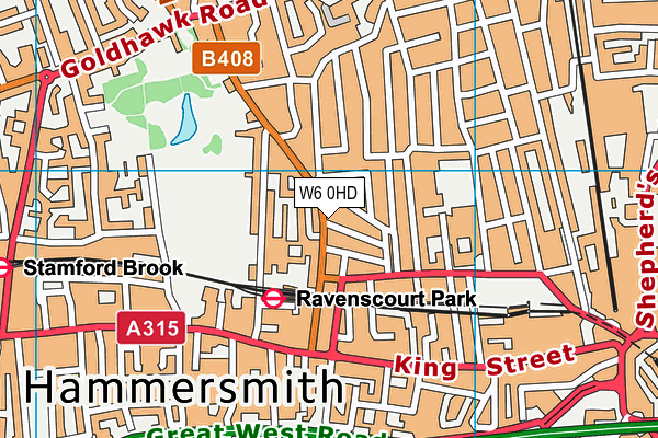 W6 0HD map - OS VectorMap District (Ordnance Survey) W6 0HD map - OS VectorMap District (Ordnance Survey)