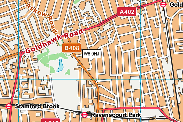 W6 0HJ map - OS VectorMap District (Ordnance Survey)