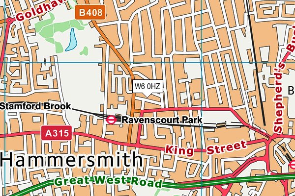 W6 0HZ map - OS VectorMap District (Ordnance Survey) W6 0HZ map - OS VectorMap District (Ordnance Survey)