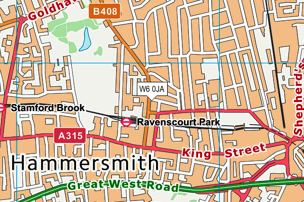 W6 0JA map - OS VectorMap District (Ordnance Survey) W6 0JA map - OS VectorMap District (Ordnance Survey)