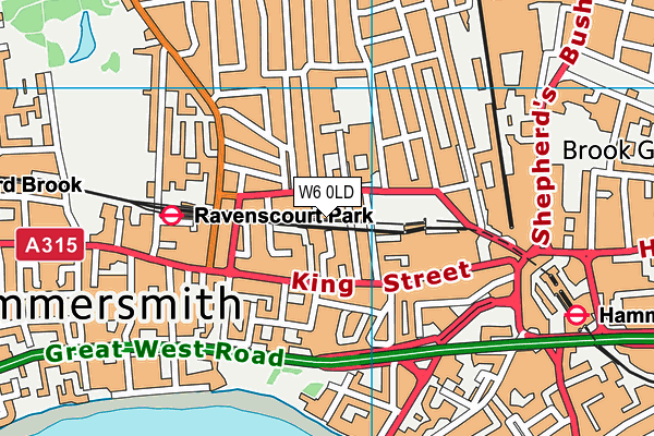 W6 0LD map - OS VectorMap District (Ordnance Survey) W6 0LD map - OS VectorMap District (Ordnance Survey)