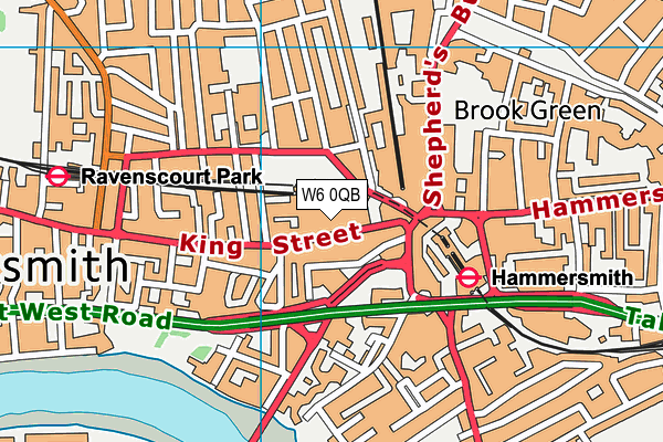 W6 0QB map - OS VectorMap District (Ordnance Survey) W6 0QB map - OS VectorMap District (Ordnance Survey)