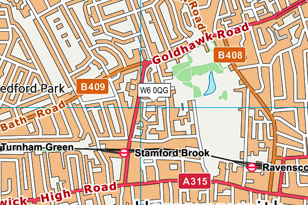 W6 0QG map - OS VectorMap District (Ordnance Survey) W6 0QG map - OS VectorMap District (Ordnance Survey)
