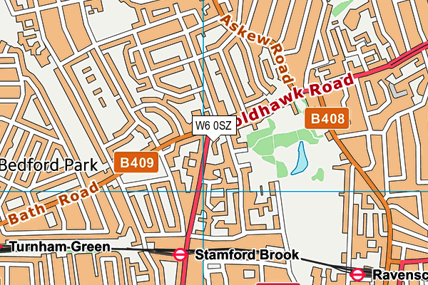 W6 0SZ map - OS VectorMap District (Ordnance Survey) W6 0SZ map - OS VectorMap District (Ordnance Survey)