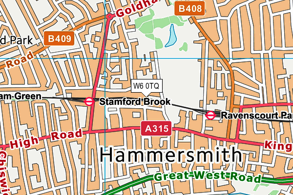 W6 0TQ map - OS VectorMap District (Ordnance Survey) W6 0TQ map - OS VectorMap District (Ordnance Survey)