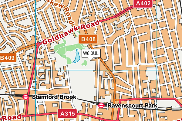 W6 0UL map - OS VectorMap District (Ordnance Survey) W6 0UL map - OS VectorMap District (Ordnance Survey)
