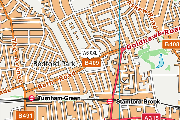 W6 0XL map - OS VectorMap District (Ordnance Survey)