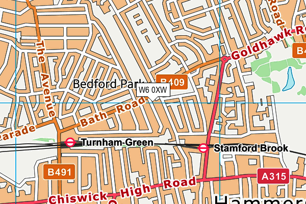 W6 0XW map - OS VectorMap District (Ordnance Survey) W6 0XW map - OS VectorMap District (Ordnance Survey)