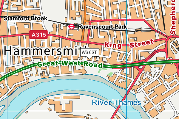 W6 6ST map - OS VectorMap District (Ordnance Survey) W6 6ST map - OS VectorMap District (Ordnance Survey)