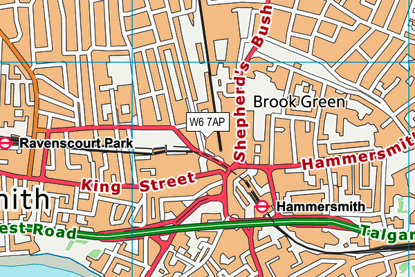 W6 7AP map - OS VectorMap District (Ordnance Survey) W6 7AP map - OS VectorMap District (Ordnance Survey)